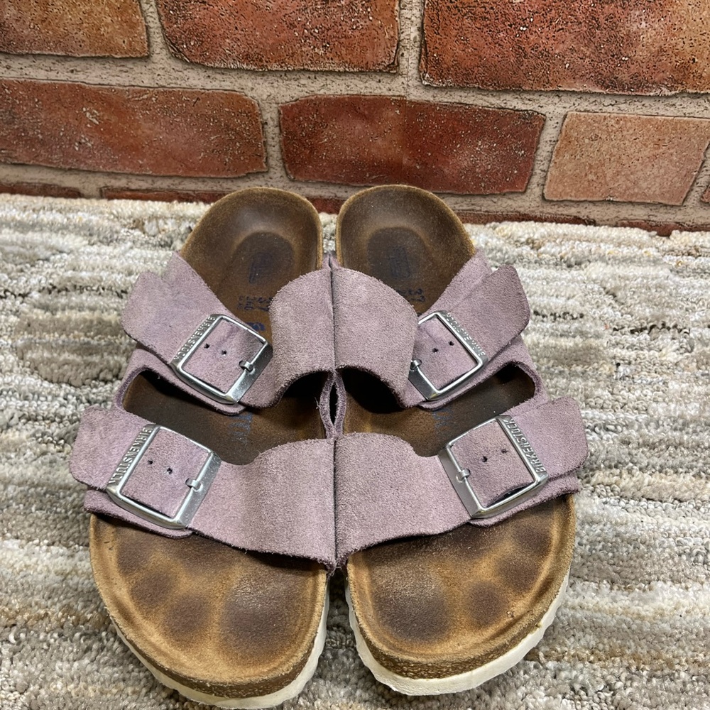 Birkenstock Arizona sandals 37 soft footbed narrow fit women’s Sz 6 - Picture 2 of 11